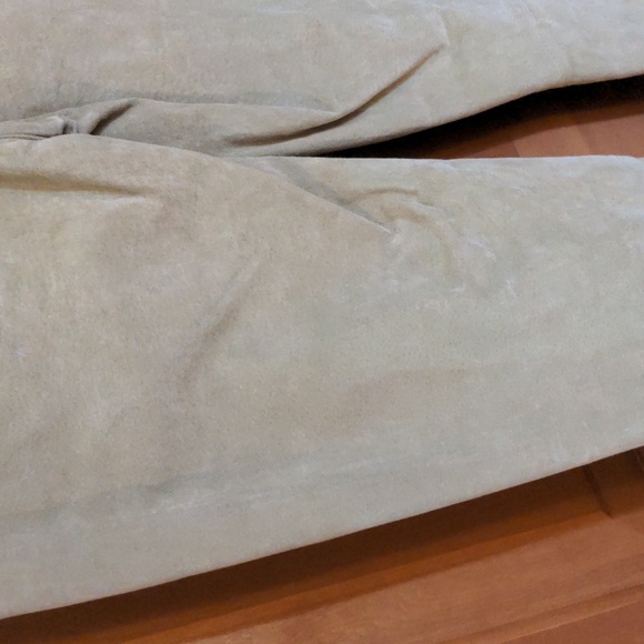 Vintage JouJou Skins Genuine Suede Pistachio Green Straight Leg Pants Size 5/6 - Picture 11 of 15